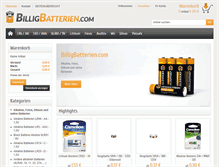Tablet Screenshot of billigbatterien.com